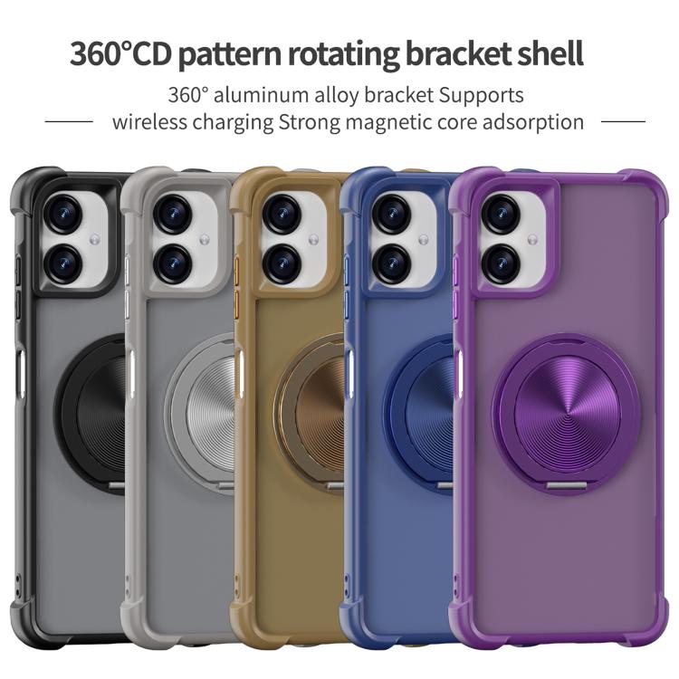 For Samsung Galaxy A07 4G CD Texture 360 Degree Rotating Holder MagSafe Phone Case