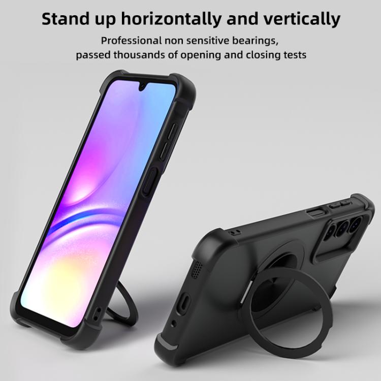 For Samsung Galaxy A25 / A35 / A55 CD Texture 360 Degree Rotating Holder MagSafe Phone Case