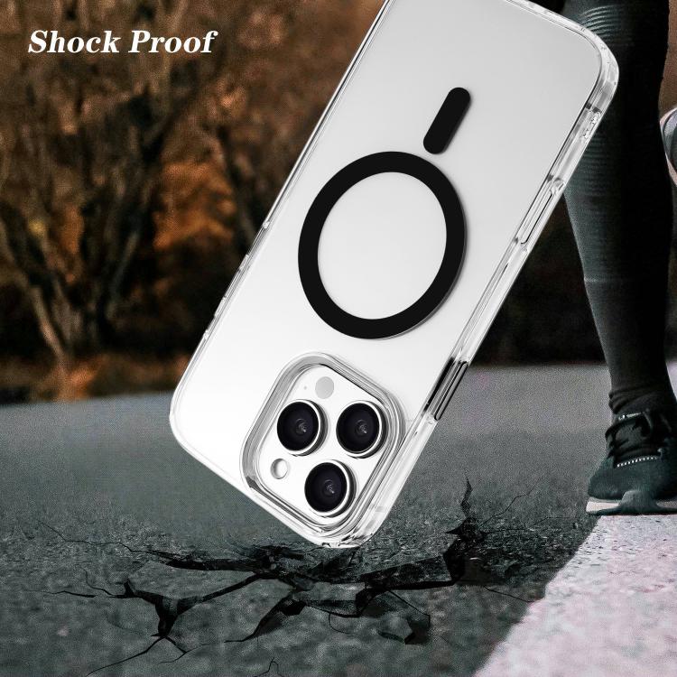 For iPhone 16 Pro Max High Transparency TPU Hybrid PC MagSafe Magnetic Phone Case