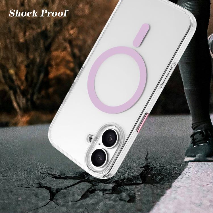For iPhone 16 Plus High Transparency TPU Hybrid PC MagSafe Magnetic Phone Case