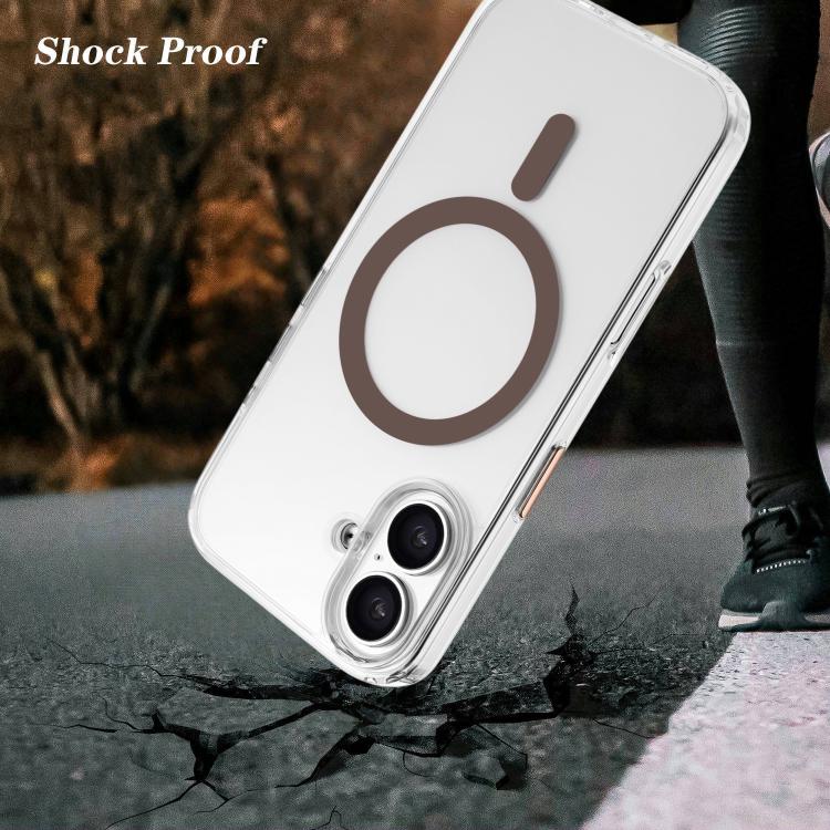 For iPhone 16 Plus High Transparency TPU Hybrid PC MagSafe Magnetic Phone Case