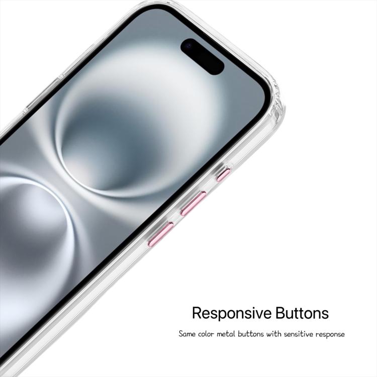 For iPhone 16 High Transparency TPU Hybrid PC MagSafe Magnetic Phone Case