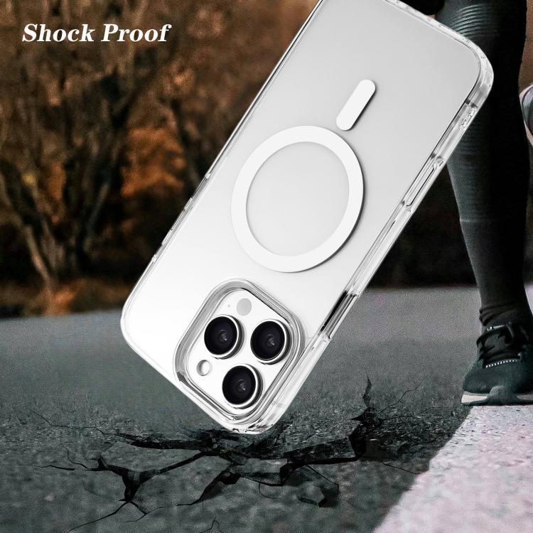 For iPhone 15 High Transparency TPU Hybrid PC MagSafe Magnetic Phone Case
