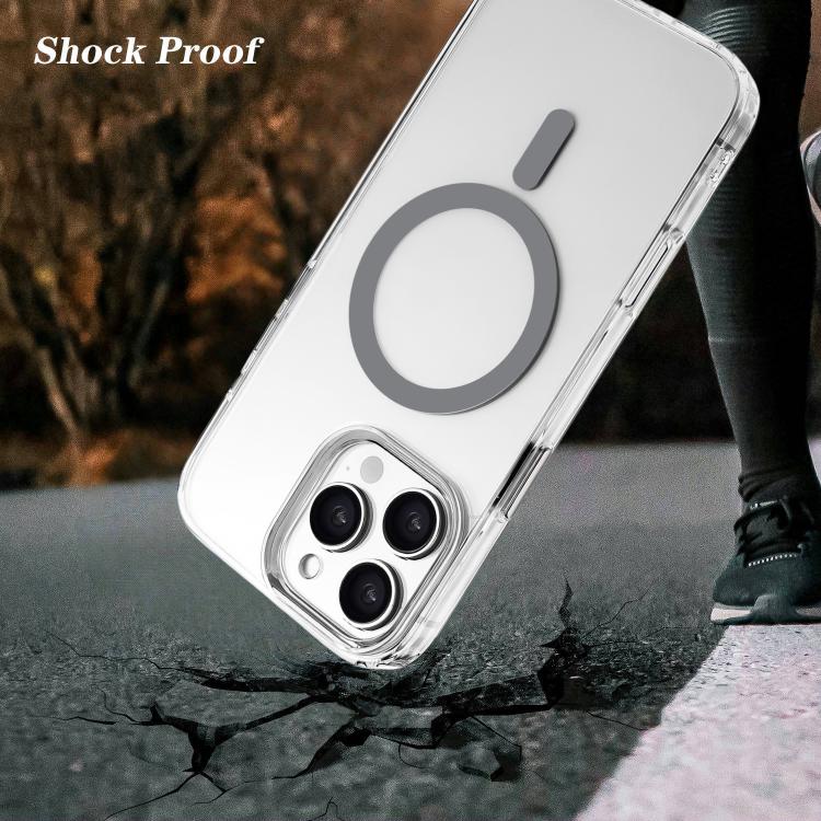 For iPhone 15 High Transparency TPU Hybrid PC MagSafe Magnetic Phone Case