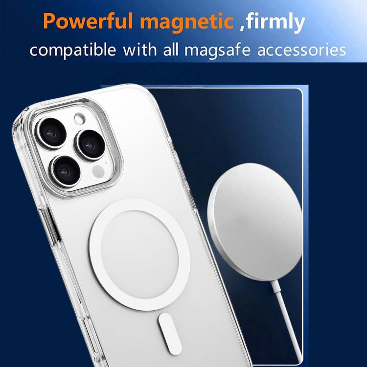 For iPhone 14 Pro High Transparency TPU Hybrid PC MagSafe Magnetic Phone Case