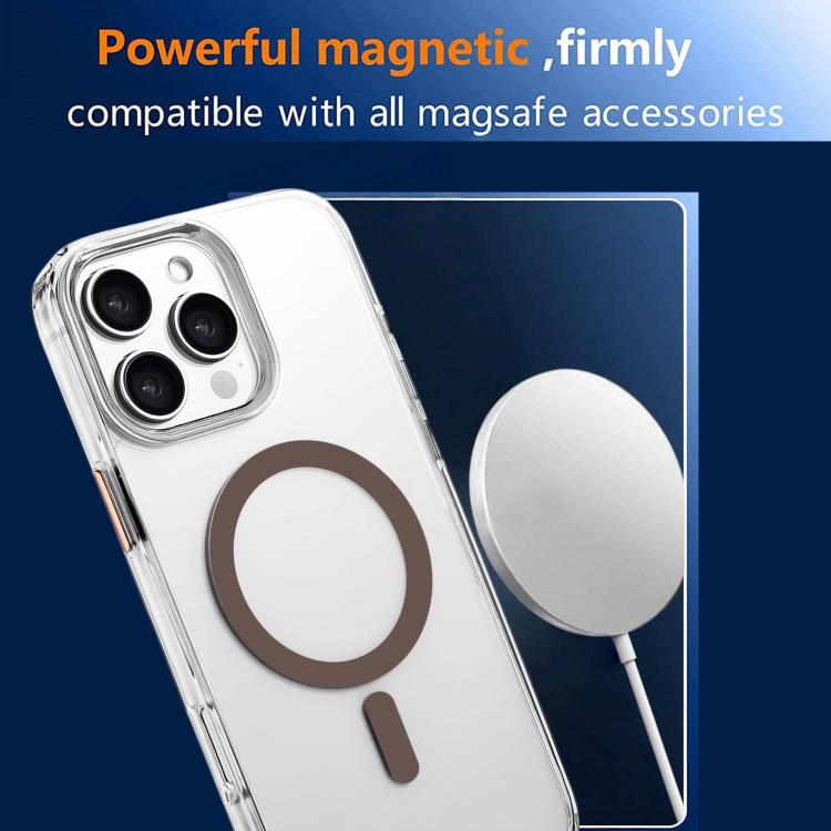 For iPhone 13 Pro Max High Transparency TPU Hybrid PC MagSafe Magnetic Phone Case