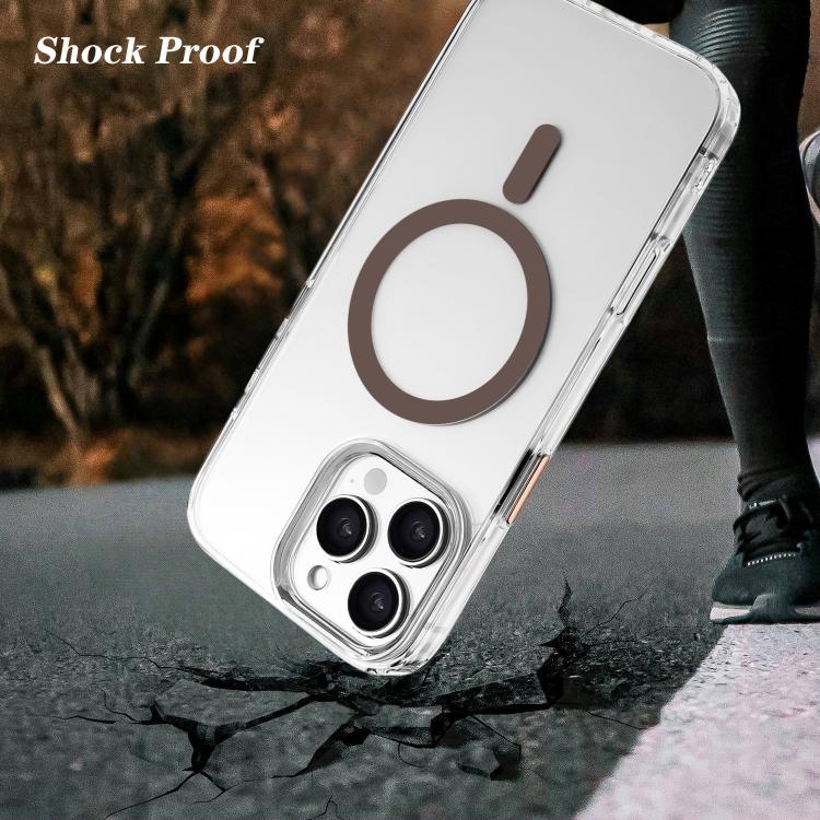 For iPhone 13 Pro Max High Transparency TPU Hybrid PC MagSafe Magnetic Phone Case