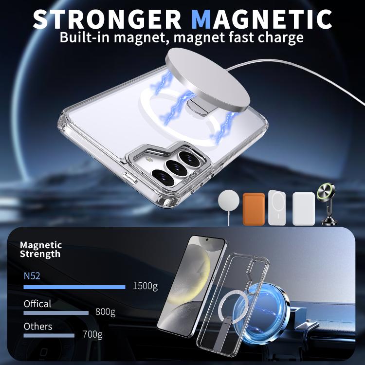 For Samsung Galaxy S24+ 5G / S25+ 5G  Star Shine Series TPU + PC MagSafe Phone Case with Fold Holder