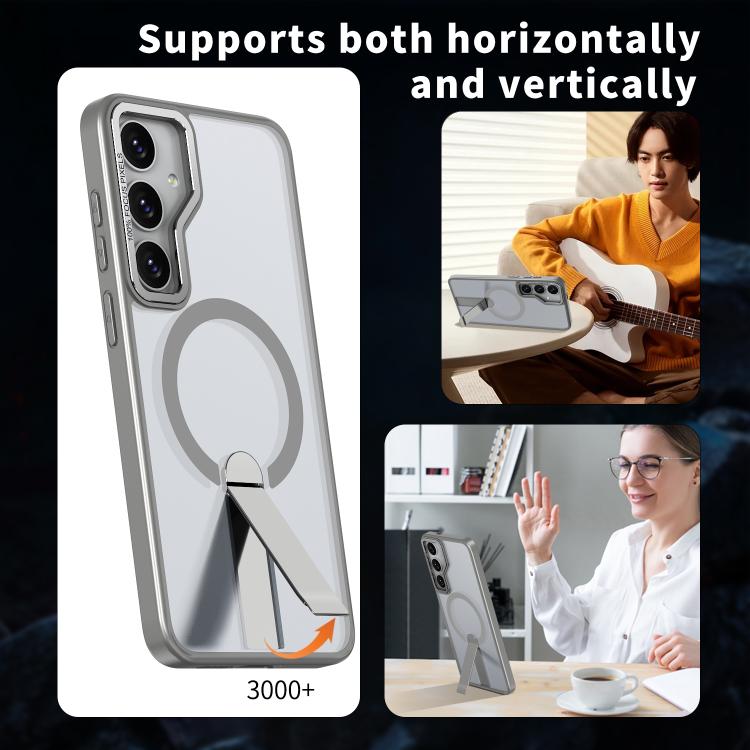 For Samsung Galaxy S24+ 5G / S25+ 5G  Star Shine Series TPU + PC MagSafe Phone Case with Fold Holder