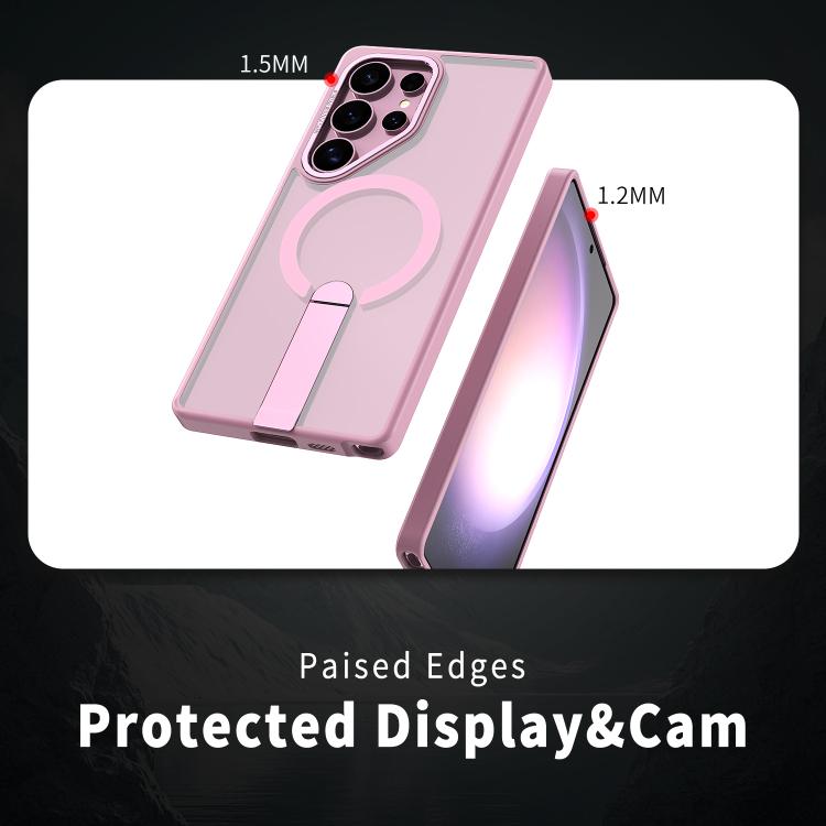 For Samsung Galaxy S25 Ultra 5G Star Shine Series TPU + PC MagSafe Phone Case with Fold Holder