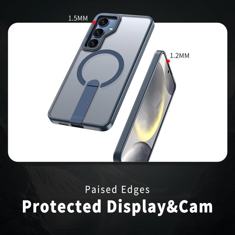 For Samsung Galaxy S24 FE 5G Star Shine Series TPU + PC MagSafe Phone Case with Fold Holder