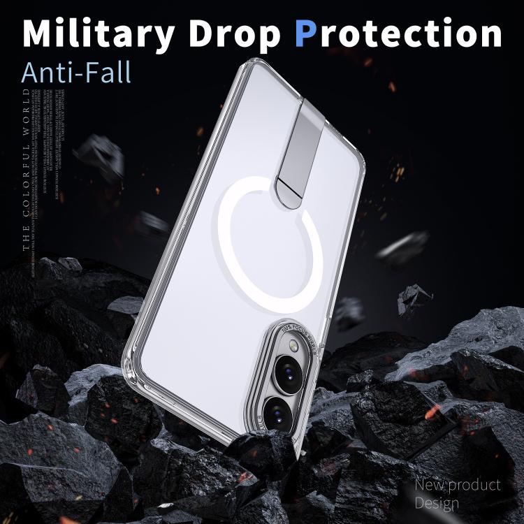 For Samsung Galaxy S25 Edge 5G Star Shine Series TPU + PC MagSafe Phone Case with Fold Holder
