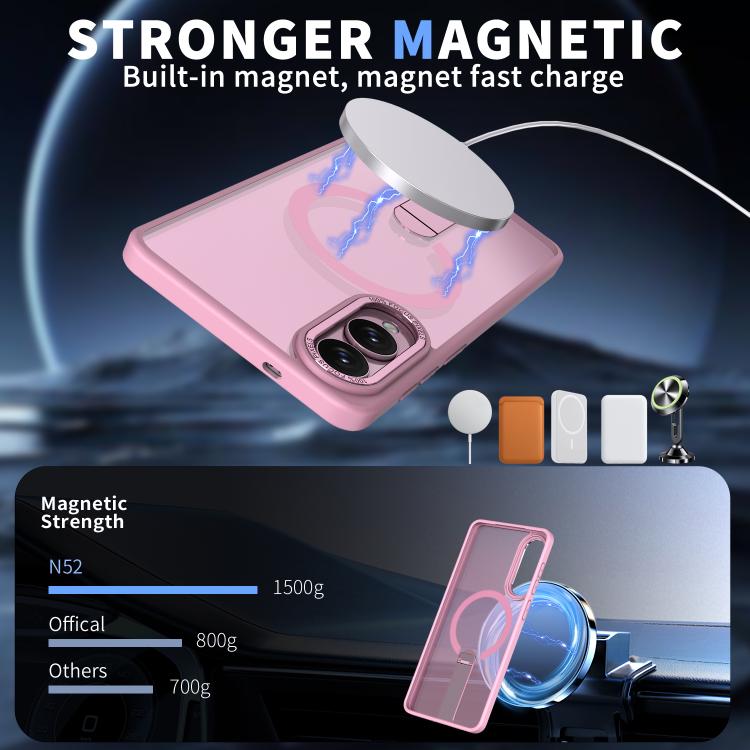 For Samsung Galaxy S25 Edge 5G Star Shine Series TPU + PC MagSafe Phone Case with Fold Holder