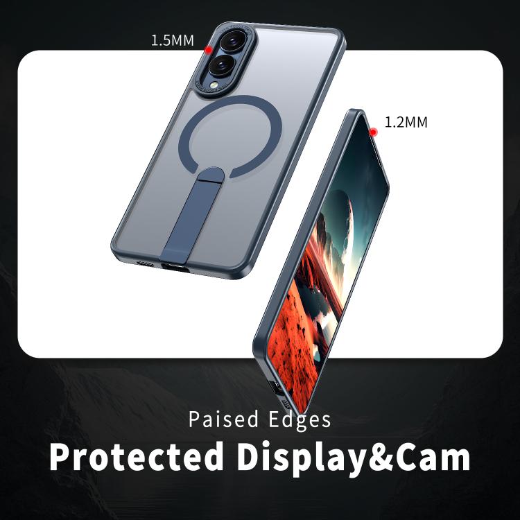 For Samsung Galaxy S25 Edge 5G Star Shine Series TPU + PC MagSafe Phone Case with Fold Holder