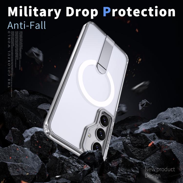 For Samsung Galaxy S25 FE 5G Star Shine Series TPU + PC MagSafe Phone Case with Fold Holder