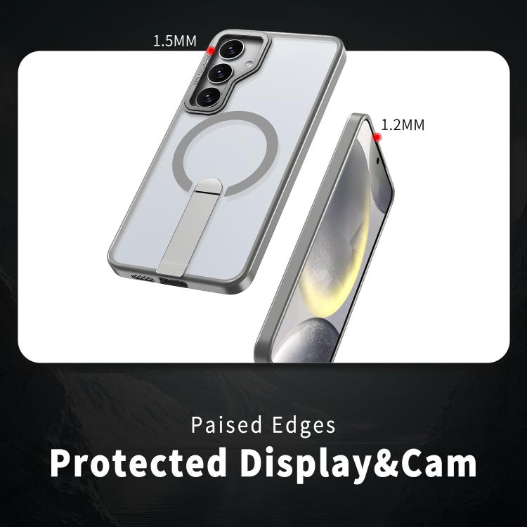 For Samsung Galaxy S25 FE 5G Star Shine Series TPU + PC MagSafe Phone Case with Fold Holder