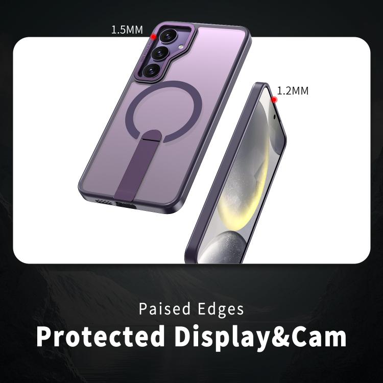 For Samsung Galaxy S25 FE 5G Star Shine Series TPU + PC MagSafe Phone Case with Fold Holder