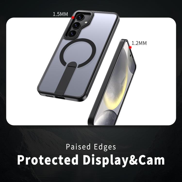 For Samsung Galaxy S25 FE 5G Star Shine Series TPU + PC MagSafe Phone Case with Fold Holder