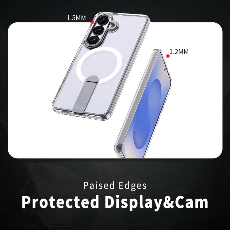 For Samsung Galaxy S26+ 5G Star Shine Series TPU + PC MagSafe Phone Case with Fold Holder