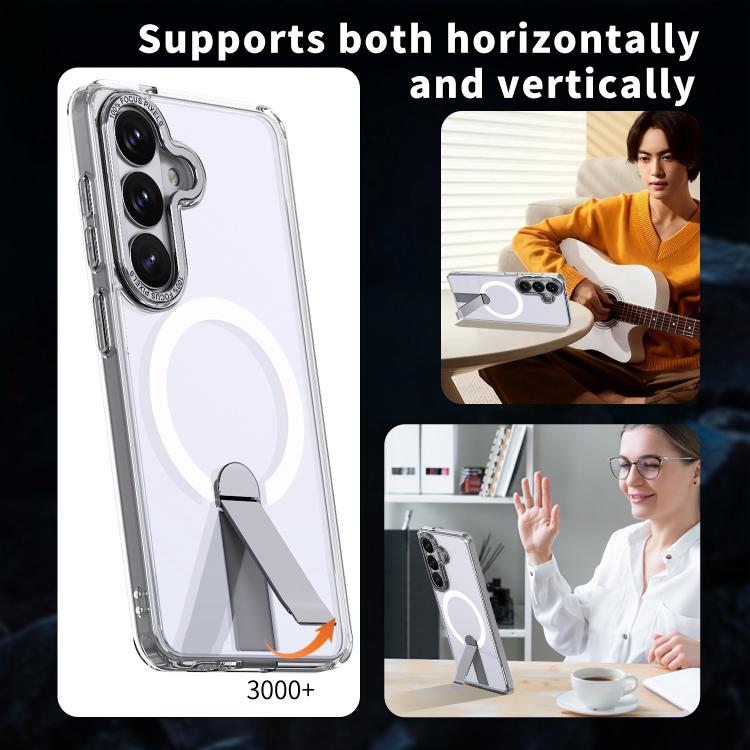 For Samsung Galaxy S26+ 5G Star Shine Series TPU + PC MagSafe Phone Case with Fold Holder