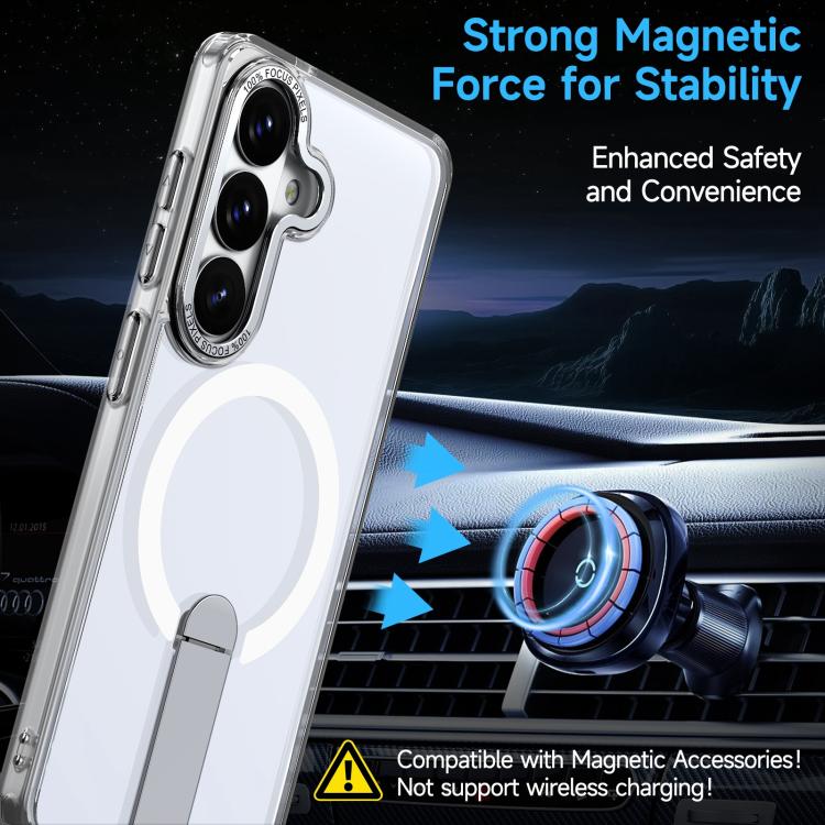For Samsung Galaxy S26+ 5G Star Shine Series TPU + PC MagSafe Phone Case with Fold Holder