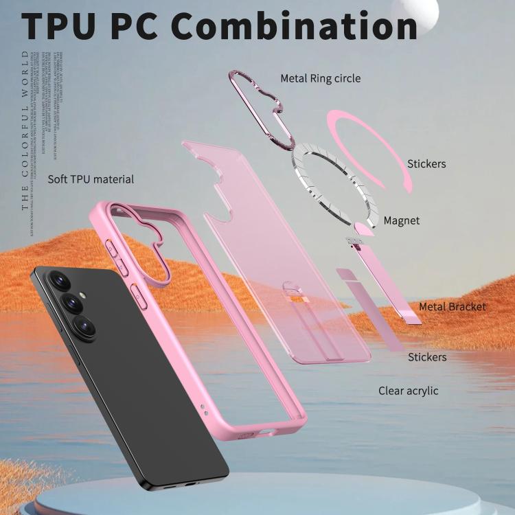 For Samsung Galaxy S26+ 5G Star Shine Series TPU + PC MagSafe Phone Case with Fold Holder
