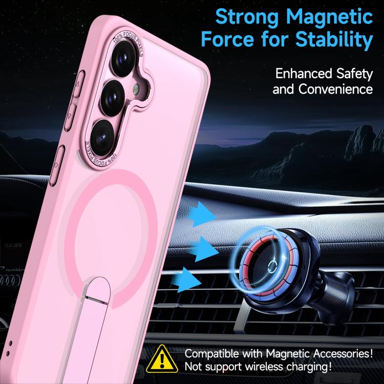 For Samsung Galaxy S26+ 5G Star Shine Series TPU + PC MagSafe Phone Case with Fold Holder