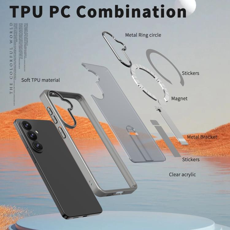 For Samsung Galaxy S26+ 5G Star Shine Series TPU + PC MagSafe Phone Case with Fold Holder