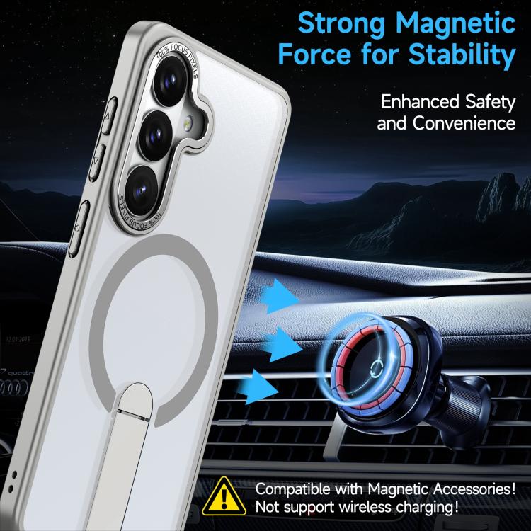 For Samsung Galaxy S26+ 5G Star Shine Series TPU + PC MagSafe Phone Case with Fold Holder