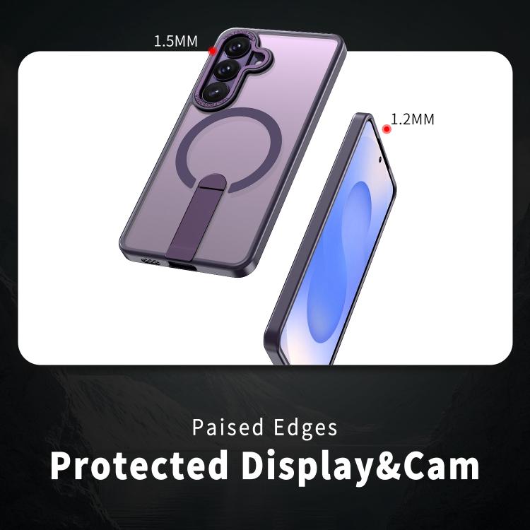 For Samsung Galaxy S26+ 5G Star Shine Series TPU + PC MagSafe Phone Case with Fold Holder