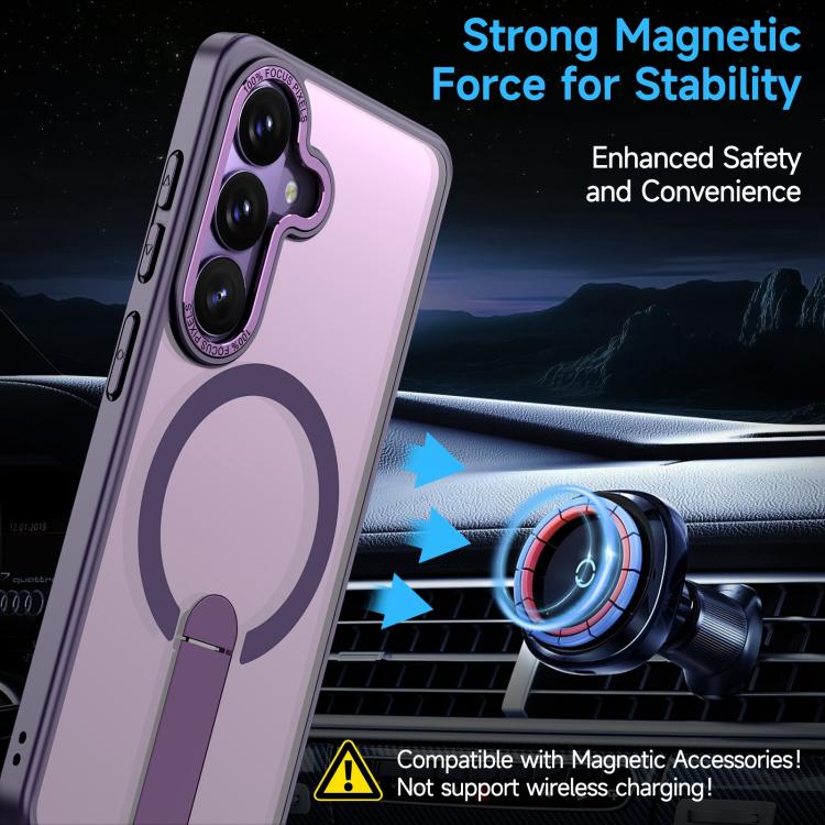 For Samsung Galaxy S26+ 5G Star Shine Series TPU + PC MagSafe Phone Case with Fold Holder