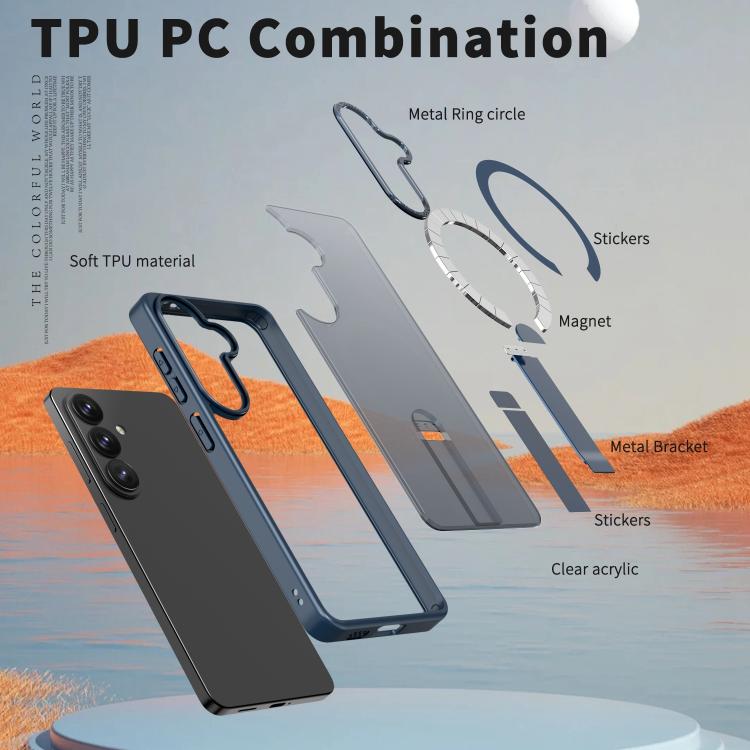 For Samsung Galaxy S26+ 5G Star Shine Series TPU + PC MagSafe Phone Case with Fold Holder