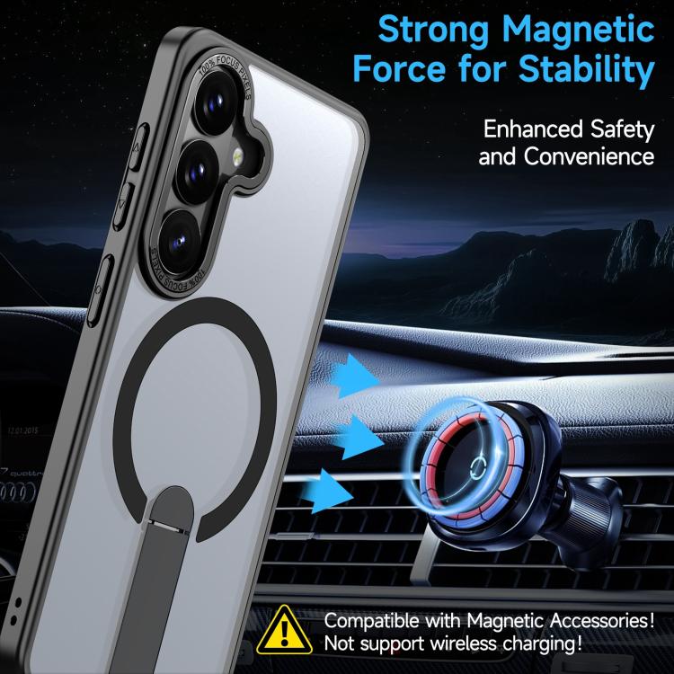For Samsung Galaxy S26+ 5G Star Shine Series TPU + PC MagSafe Phone Case with Fold Holder