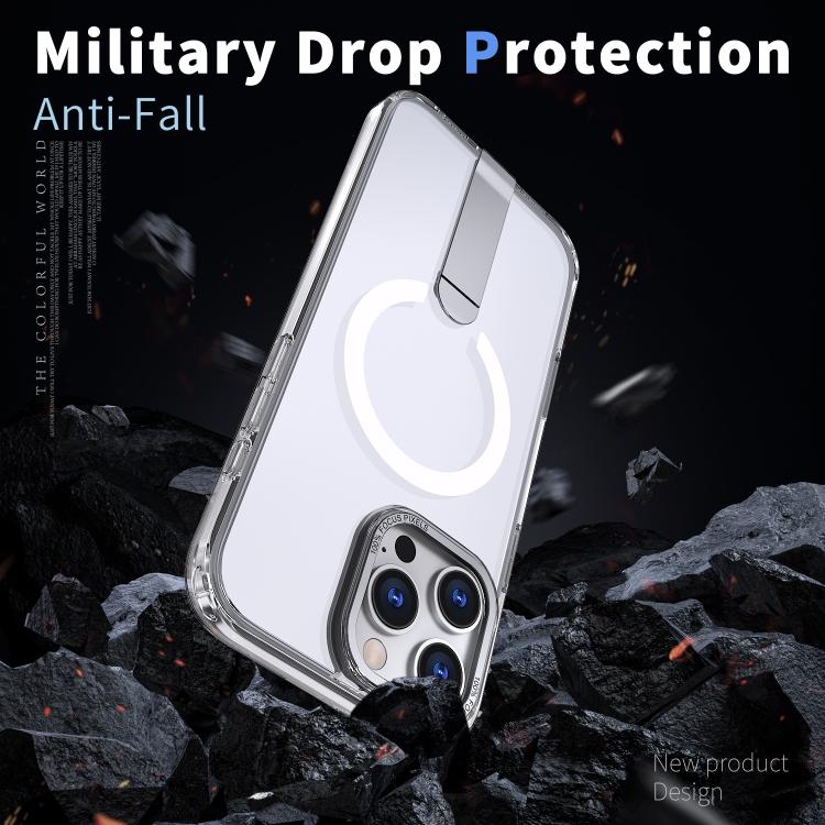 For iPhone 16 Pro Max Star Shine Series TPU + PC MagSafe Phone Case with Fold Holder