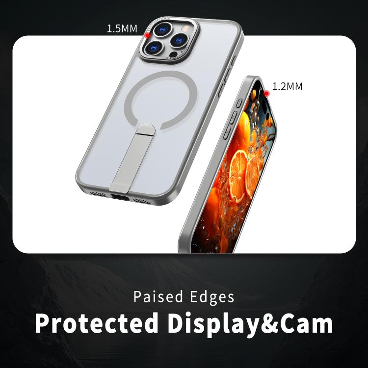For iPhone 16 Pro Max Star Shine Series TPU + PC MagSafe Phone Case with Fold Holder