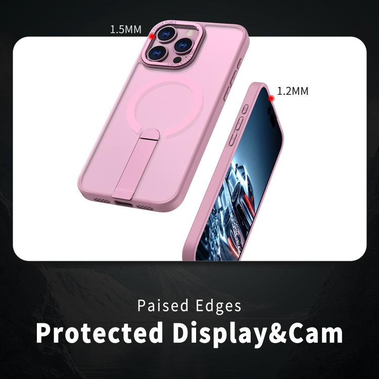 For iPhone 14 Pro Max Star Shine Series TPU + PC MagSafe Phone Case with Fold Holder