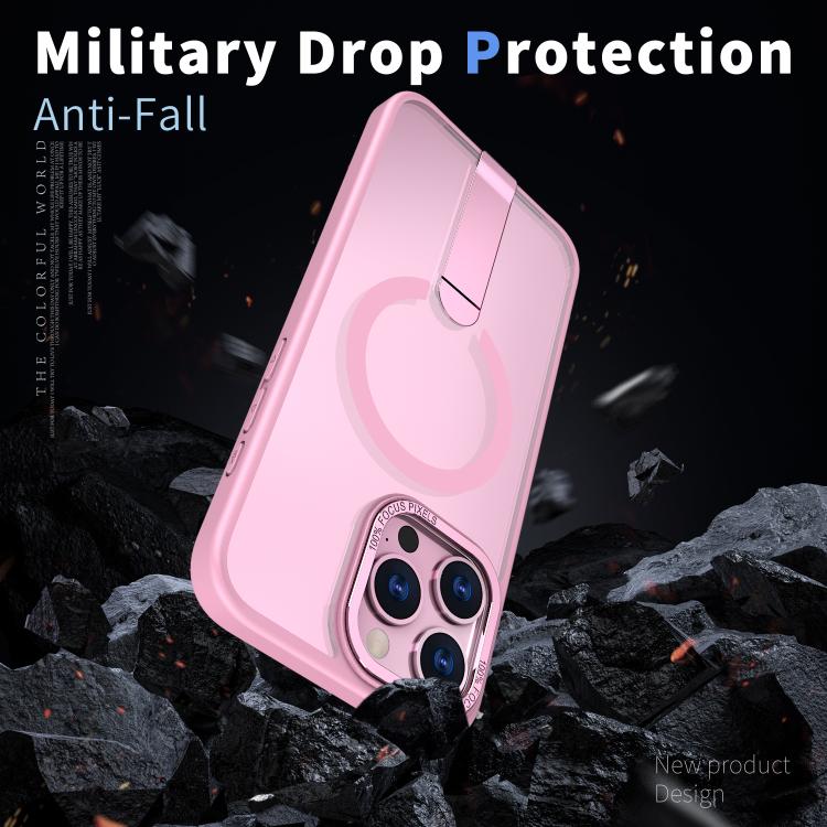 For iPhone 14 Pro Star Shine Series TPU + PC MagSafe Phone Case with Fold Holder