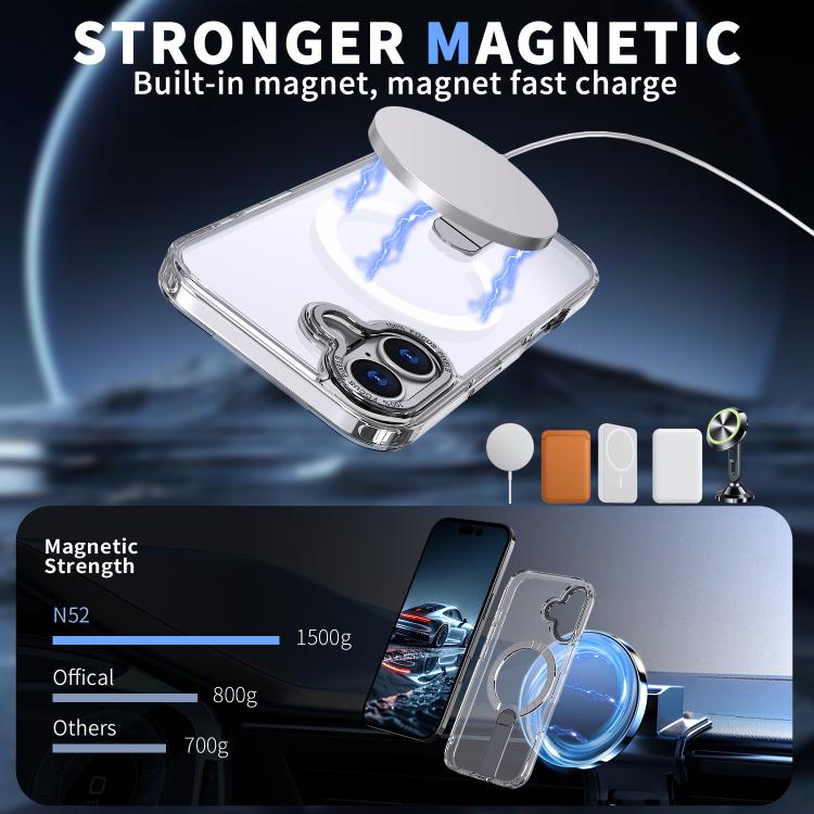 For iPhone 17 Star Shine Series TPU + PC MagSafe Phone Case with Fold Holder