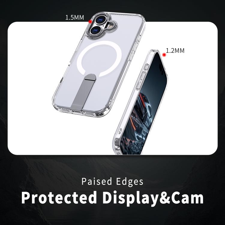 For iPhone 17 Star Shine Series TPU + PC MagSafe Phone Case with Fold Holder