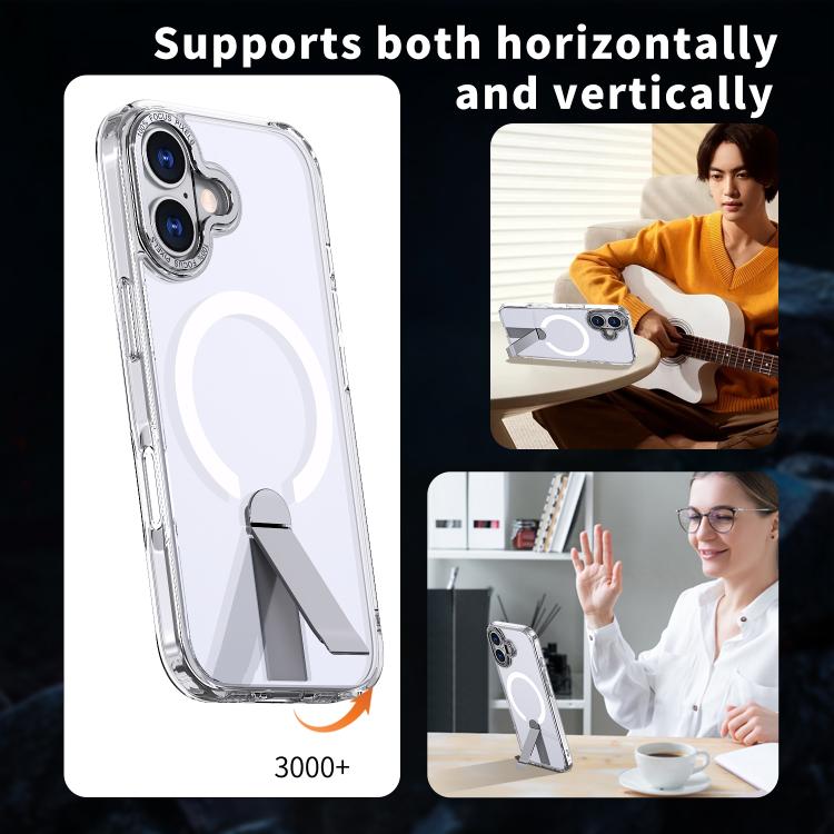 For iPhone 17 Star Shine Series TPU + PC MagSafe Phone Case with Fold Holder