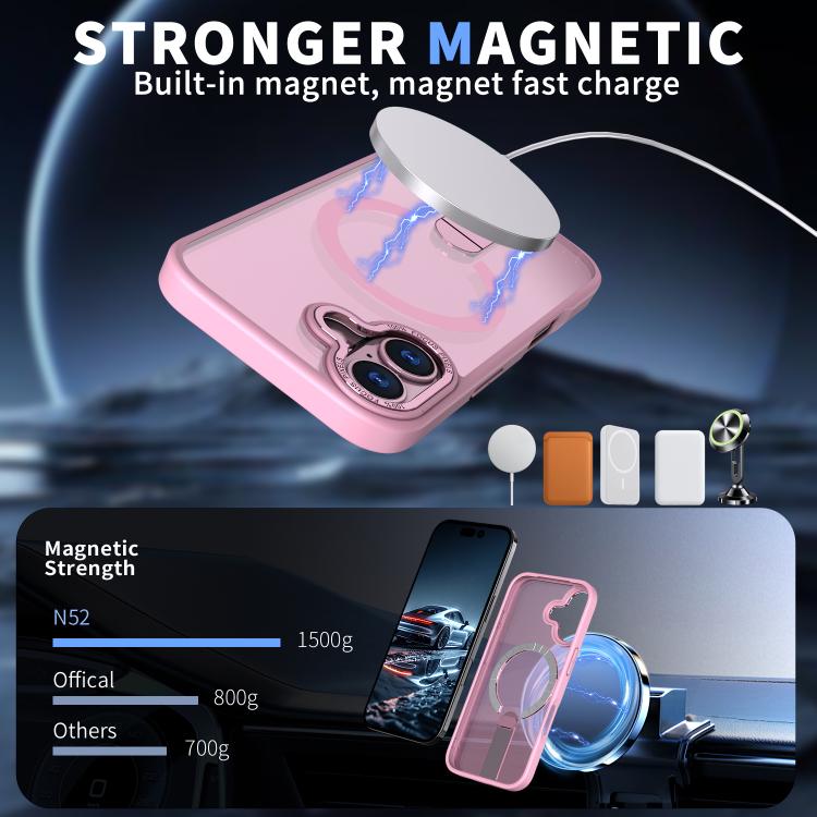 For iPhone 17 Star Shine Series TPU + PC MagSafe Phone Case with Fold Holder