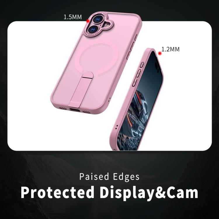For iPhone 17 Star Shine Series TPU + PC MagSafe Phone Case with Fold Holder