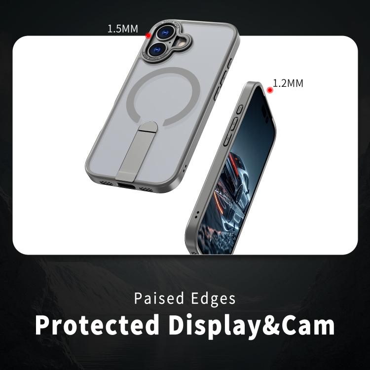 For iPhone 17 Star Shine Series TPU + PC MagSafe Phone Case with Fold Holder