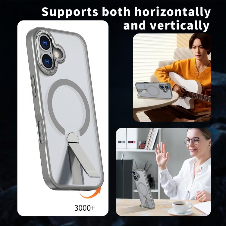 For iPhone 17 Star Shine Series TPU + PC MagSafe Phone Case with Fold Holder