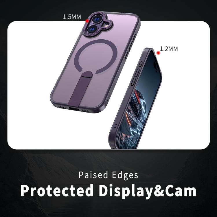 For iPhone 17 Star Shine Series TPU + PC MagSafe Phone Case with Fold Holder