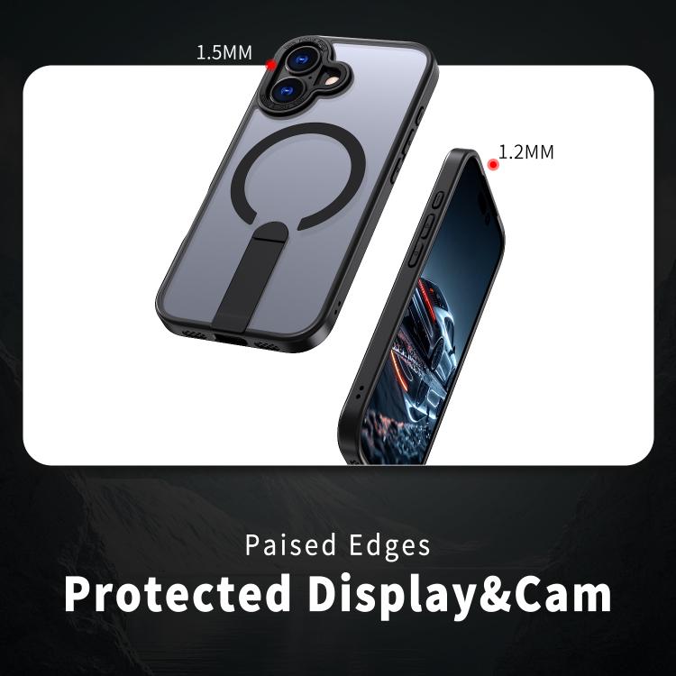 For iPhone 17 Star Shine Series TPU + PC MagSafe Phone Case with Fold Holder