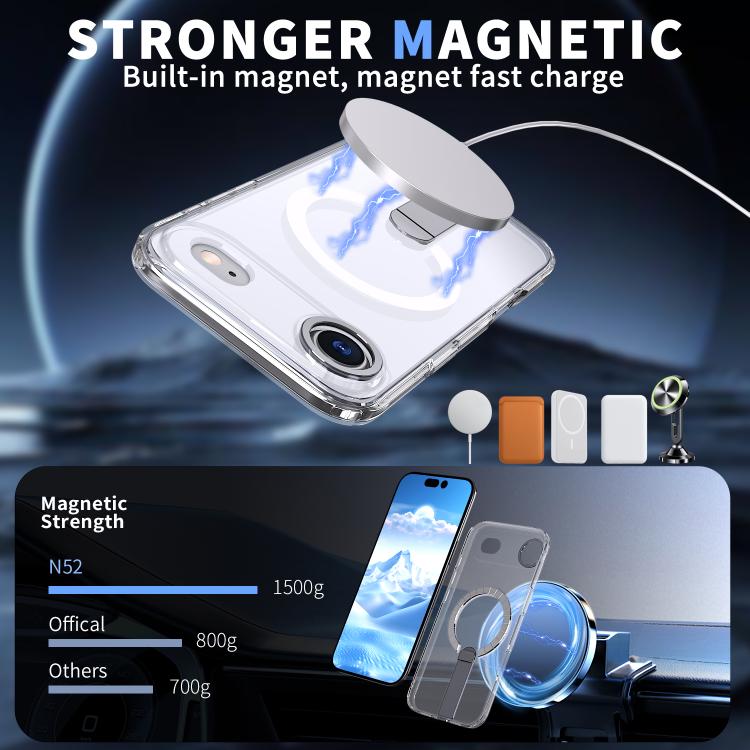 For iPhone Air Star Shine Series TPU + PC MagSafe Phone Case with Fold Holder