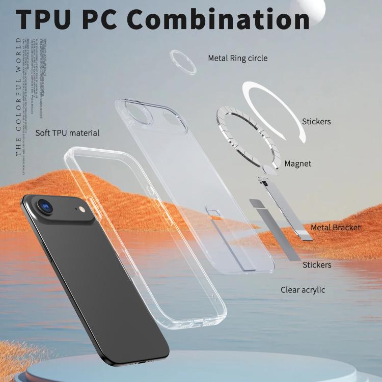 For iPhone Air Star Shine Series TPU + PC MagSafe Phone Case with Fold Holder
