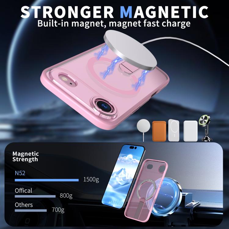 For iPhone Air Star Shine Series TPU + PC MagSafe Phone Case with Fold Holder