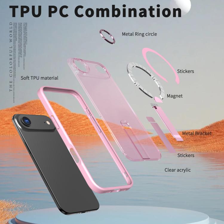 For iPhone Air Star Shine Series TPU + PC MagSafe Phone Case with Fold Holder